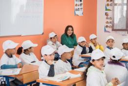 Image du Maroc Professionnelle de  SAR la Princesse Lalla Hasnaa, Présidente de la Fondation Mohammed VI pour la Protection de l’Environnement visite l'éco-école " Al Masjid " à Ain Aouda le 16 Mars 2018. (Photo/ SPPR) via Jalilbounhar.com 